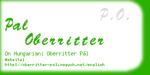 pal oberritter business card